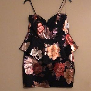 Beautiful peplum dress with a sweetheart neck line